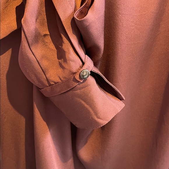 Halston Heritage silk blouse draped neckline - Picture 9 of 9